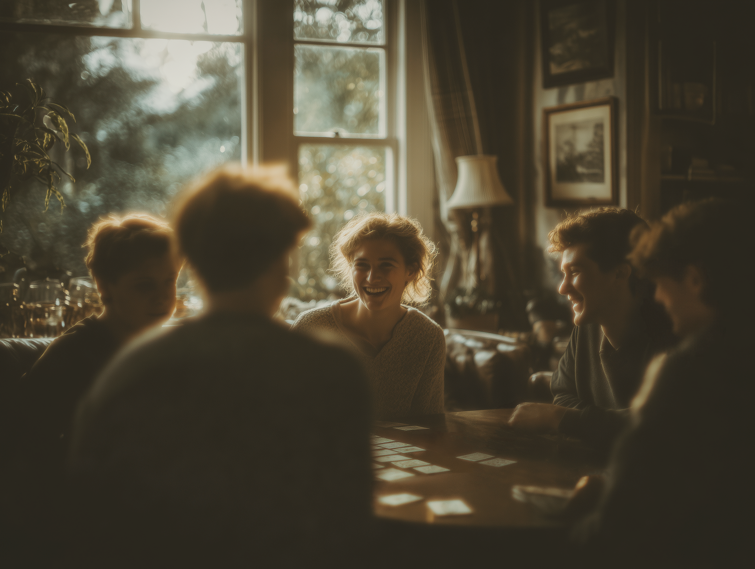 Group of people playing Threads of Light game